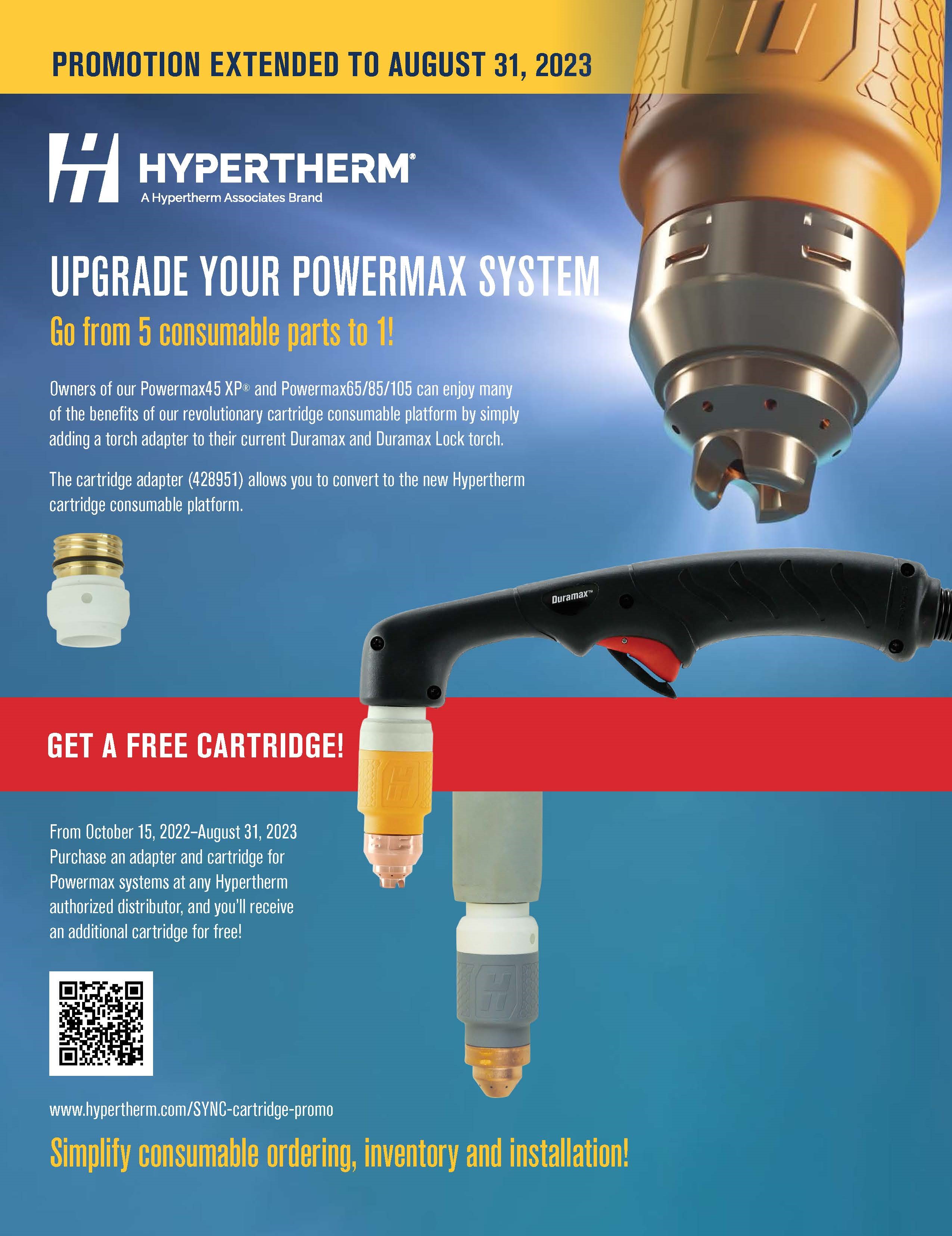 Hypertherm Free Cartridge Promo